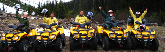 Quad biking Golden, bc